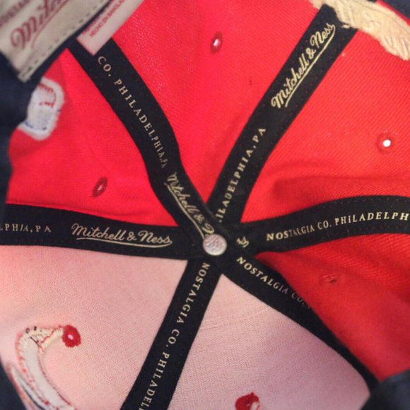 Chicago Bulls Fitted Hat Mitchell & Ness Mens Hardwood Classics Adjustable Cap - Picture 9 of 9